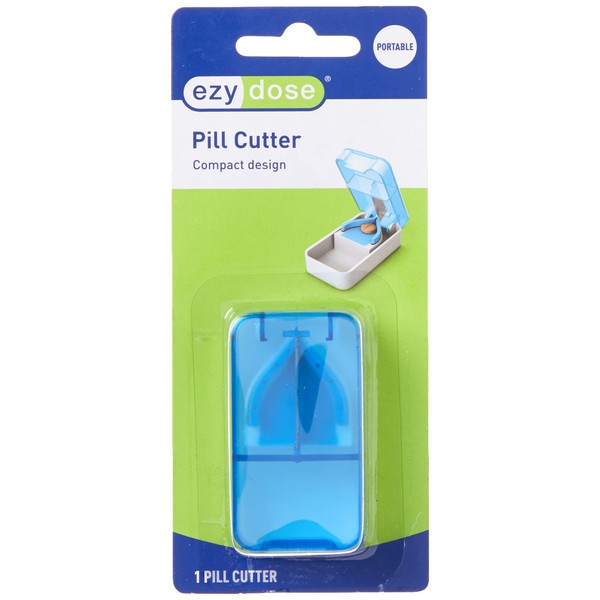 EZY DOSE Pill Cutter and Splitter, Cuts Pills, Vitamins, Tablets, Stainless Steel Blade, Travel Sized, Colors may vary