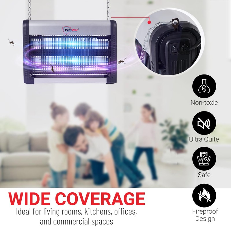 Advanced 2-in-1 Indoor Bug Zapper, Powerful 3500V Flying Insect Zapper,