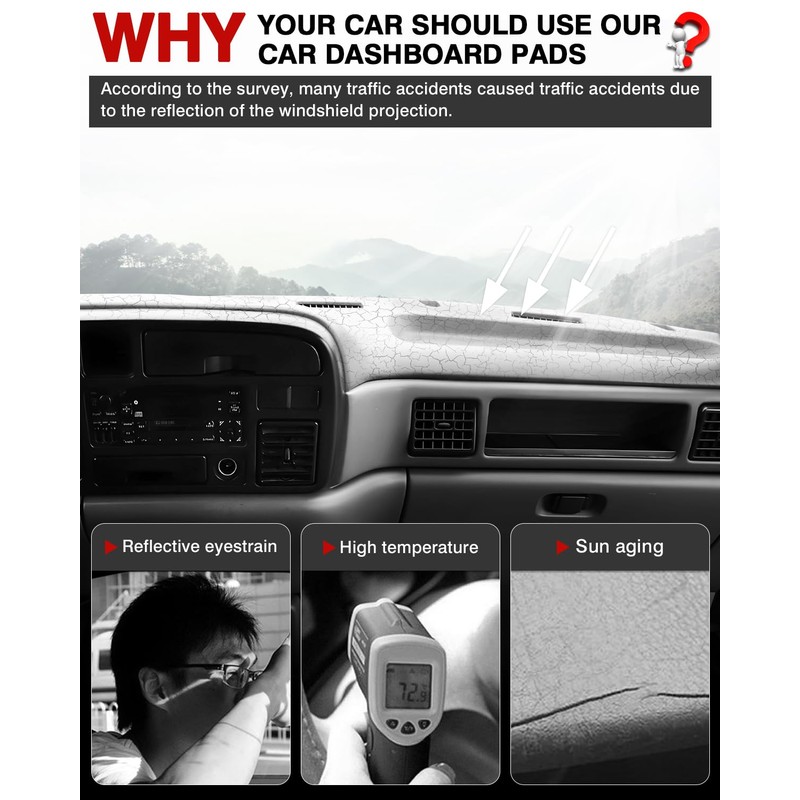 Autorder Dashboard Mat for 2011-2018 Dodge Ram 1500 2500 3500
