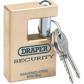 Draper 64203 High Security Brass Padlock 85 Millimeters