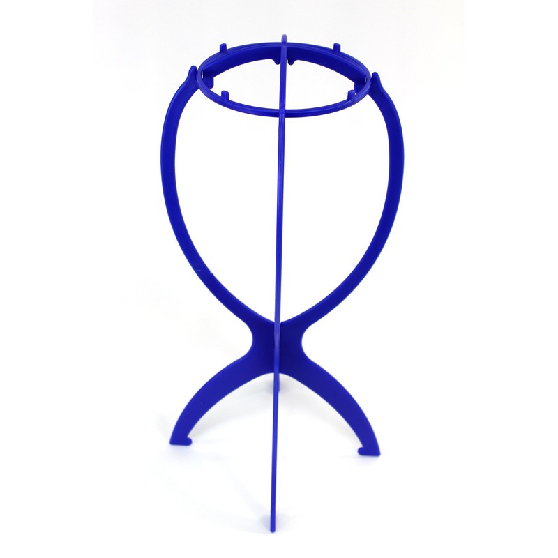 WIG ME UP - Synthetic wig stand, blue