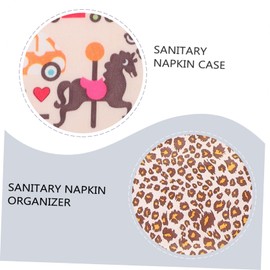 ORFOFE 5Pcs Washable Bamboo Carbon Sanitary Pads for Women Breathable and Super Absorbent for Day Use Travel and Outdoor Activities