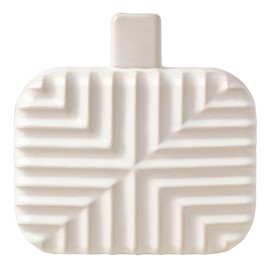 Mikasa Geometric Square Stoneware Ceramic Vase, 8.43x2.44x8.35 Inch