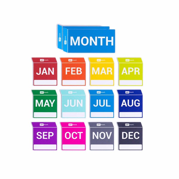 PATboard Month Planning Board Set - 14 Magnetic Cards for