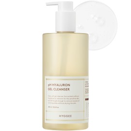 HYGGEE pH Hyaluron Gel Cleanser - Hyaluronic Acid Hydrating Face Wash - pH Balancing Formula for All Skin Types - Hypoallergenic Mild Makeup Cleansing Gel, 13.5 fl.oz.