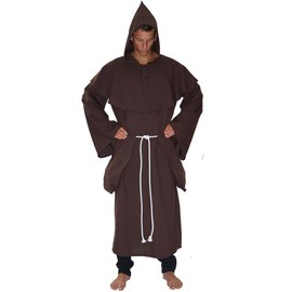 Maylynn 14109 – Medieval Monk Costume, Men's Monk's Robe, 3-Piece Set, m/l, brown