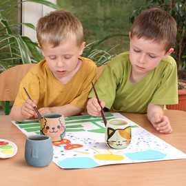 Prime Garden 9 Pcs DIY Succulent Pots, 3.3 Inch Succulent Planters with Drainage, DIY Small Pots for Cactus, Herbs- Available as a 8-1/2 Feet Length Rain Chain