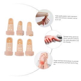 Baluue 6pcs Finger Kit Plastic Thumb Splint Finger Pressing Device for Straightener Stabilizer for Joints Sprains