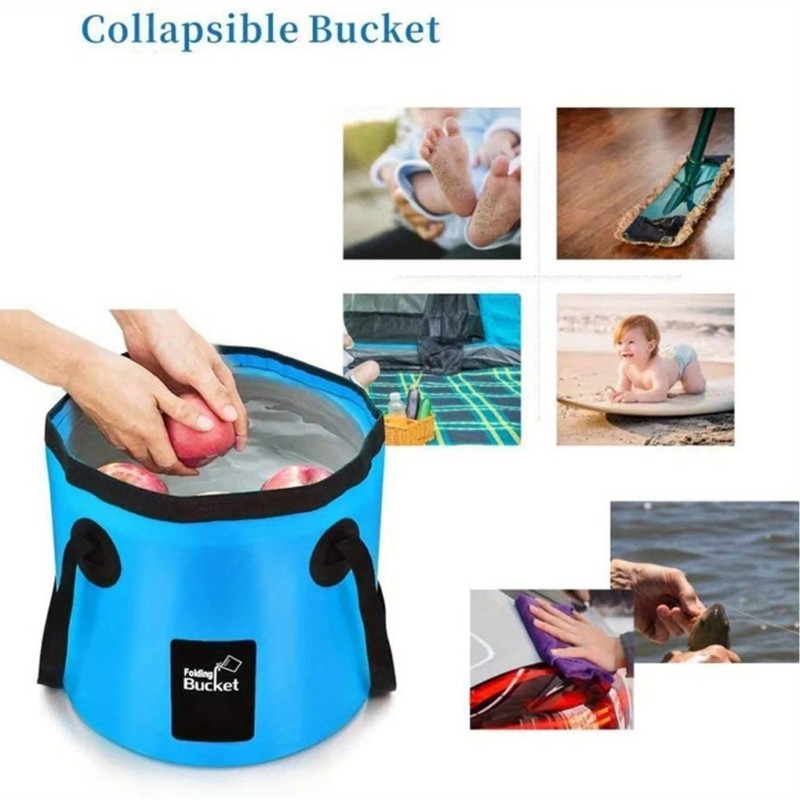 HomeCraft Collapsible Water Bucket Camping – Durable Space-Saving Construction, Home