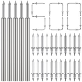 500Pcs Double-Head Skirting Thread Seamless Nail Metal Skirting Line Without Marks Nail Rust-Proof No Trace Skirting Thread Screws Set with 5 Rods for Skirting Line Fulasun(500-with 5 tools)