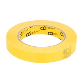 Q1 - 3/4 inch (18mm X 55m) Premium High Performance Automotive Yellow Masking Tape - High Temperature - 1-Roll