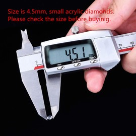 Liying 4.5mm Acrylic Color Faux Round Diamond Crystals Treasure Gems for Table Scatters, Vase Fillers, Arts & Crafts, Wedding Decoration (2000 pcs) (Clear & Silver)