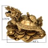 Feng Shui Dragon Turtle Tortoise on Money Base Statue Home