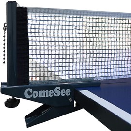 Comesee Ping Pong Net Set Table Tennis Table Post Professional Spring Activated Clamp with Net Clip Insert, 1.2 Inch Width Grip Holder, Tension and Height Adjustable Easy Set Up (Navy)