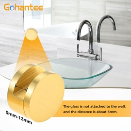 4Pcs Round Shape Wall-Mounted Mirrors Bracket, 5-12mm Thick Mirror Clamps