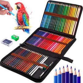 Frasheng 72 Colouring Pencils Set, Colouring Pencils Drawing Pencil Set with Sharpener, Eraser and Pencil Extender, Ideal for Creative Painting, for Artists, Beginners, Adults and Children