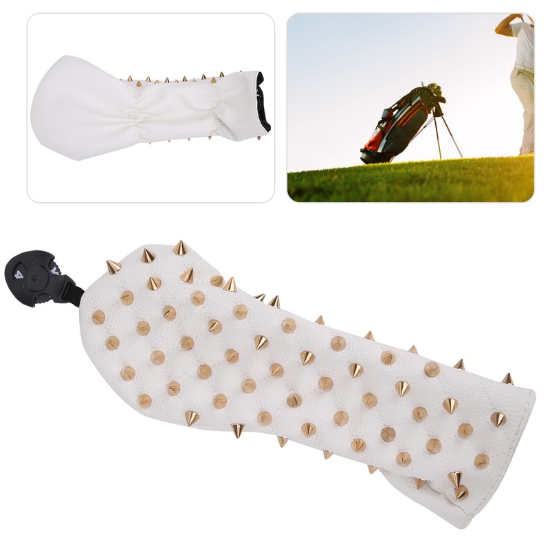 Rivet Wooden Club Protection Headcover Unique PU Waterproof Golf Putter