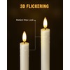 Flameless Taper Candles with Remote Timer, Battery Operated Led Warm