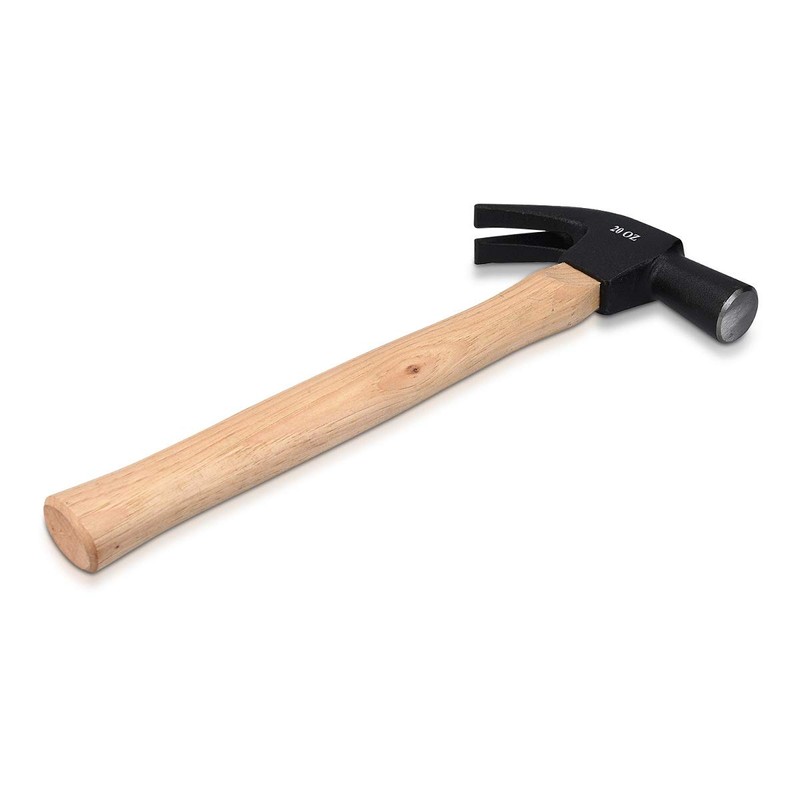 Navaris Claw Hammer with Hickory Wooden Handle - 33 cm