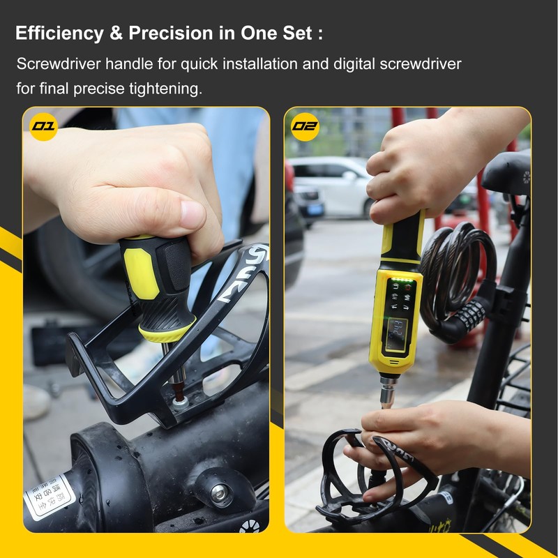 ATsafepro Digital Torque Screwdriver Set, 0.8-53.1 in-lbs/0.09-6 Nm, 45 PCS