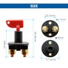 RKURCK 2 Holes Battery Disconnect Isolator Cut OFF Power Kill