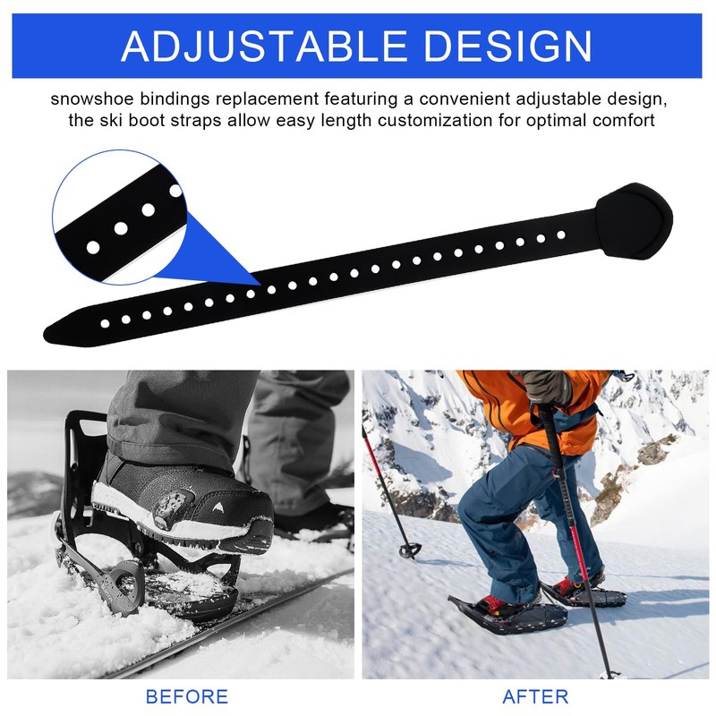 4 Pack 12 Inch Snowshoe Straps Replacement for MSR Classic