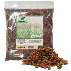 Red & Green BELL Peppers 1 Pound Bulk Bag-Heat Sealed to Maintain Freshness-Crushed & Dried Spice Seasoning