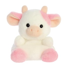 Aurora, 33765, Palm Pals Belle Strawberry Cow 5In, Soft Toy, White & Pink