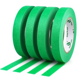 BOMEI PACK Green Masking Tape 18mm x 55yds, 4rolls for General Painting
