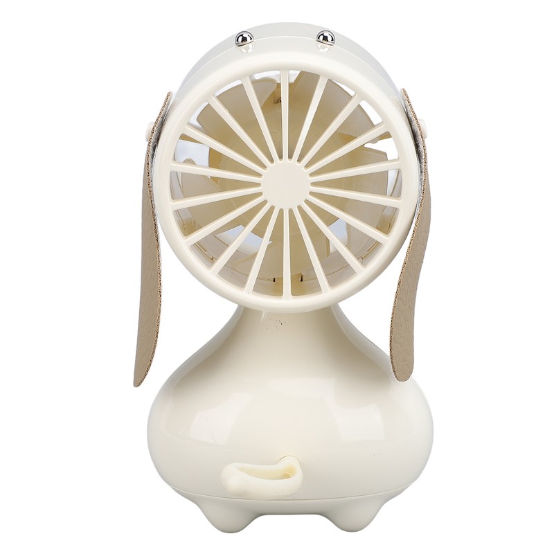 Handheld Fan Cute Cartoon Dog Shaped 3 Speeds Rechargeable Portable