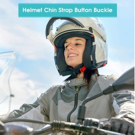 Motorcycle Helmet Speed Clip Quick Release, 3Pcs Press Chin Strap Buckle Plastic Quick Release Disconnect Pull Replacement for Motorcycle Bike ATV Helmet