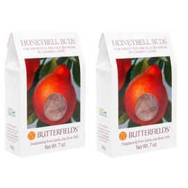 Butterfields Candy - Gourmet, Old-Fashioned HONEYBELL ORANGE Buds Hard Candy, 7 oz. (2-Pack) | Gluten Free | Made with 100% Real, Pure Cane Sugar | Handcrafted in the USA (Orange)