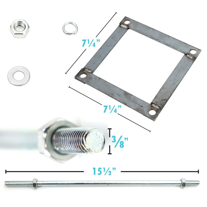 Royal Shade Reinforced Base Frame Set for Shade Sail Pole,