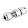 sourcing map Compression Pipe Fitting 3/8" Pipe OD x 3/8"
