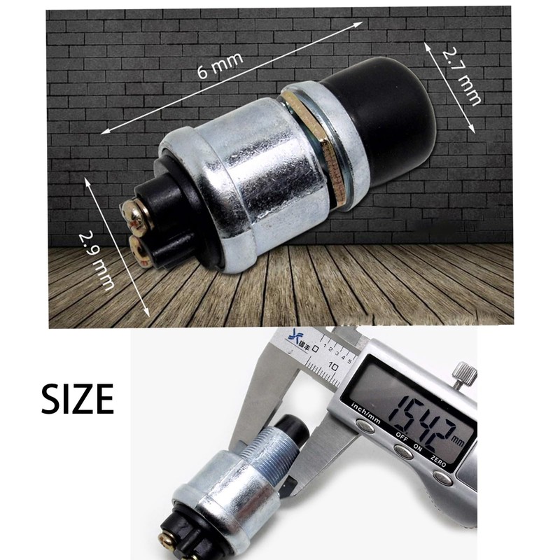 Moovul 2PCS 50A 12V Waterproof Car Boat Track Switch Push