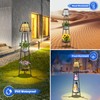 45.4'' Metal Outdoor Solar Floor Lamps 2 Pack, Waterproof Solar