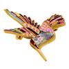 NEWEI Antique Hummingbird Brooch Pins Rhinestone Bird Jewellery for Women