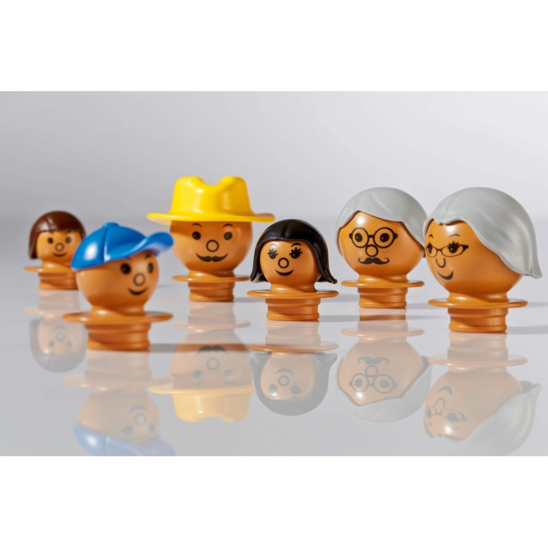 Plasticant Mobilo Figures Light, Brown, Dark Brown, 18 Pieces -