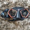 SEAC Unisex-Adult Raptor kleinvolumige Maske zum Freitauchen und Speerfischen, schwarz/rote,