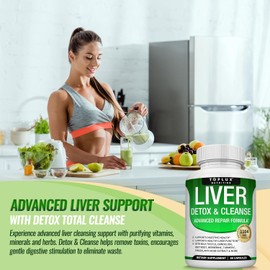 Herbal Liver Support Capsules – Milk Thistle, Dandelion, Artichoke, Turmeric, Beet Root – 60 Non-GMO Vegan Capsules