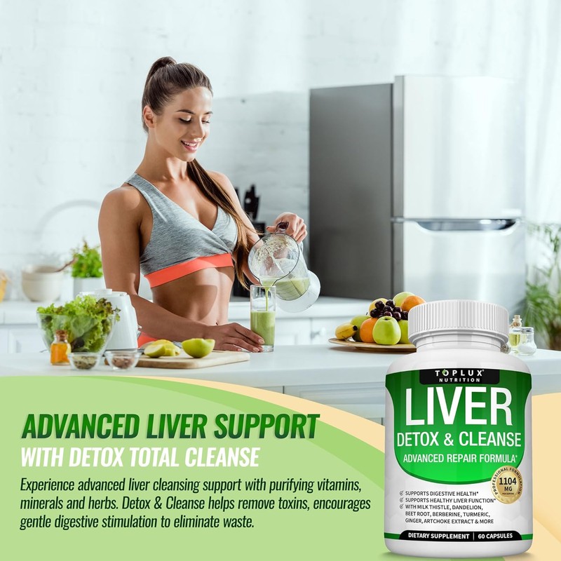 Herbal Liver Support Capsules – Milk Thistle, Dandelion, Artichoke, Turmeric,