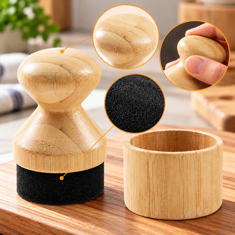 Wood Oil Applicator for Cutting Board Care – Ergonomic Wooden