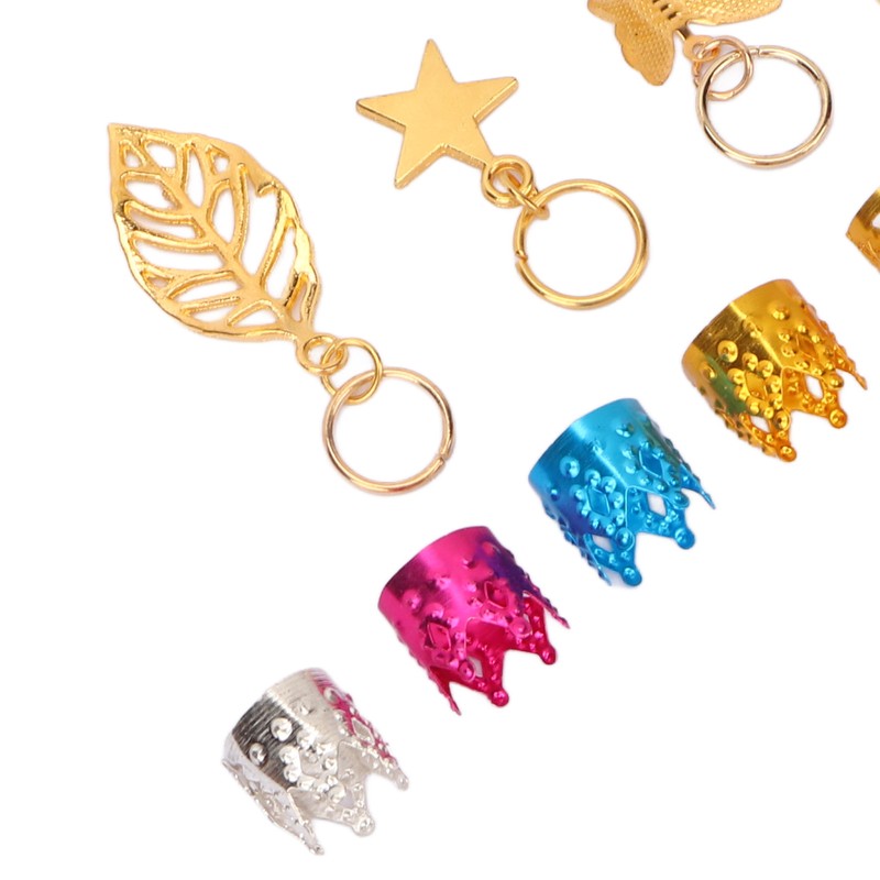 Dreadlocks Jewelry Hair Braiding Beads Alloy Dreadlocks Cuff Ring Hair