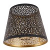 Lampshade, Black E26-E27 Metal Lampshade Cover Iron with Inner Gold