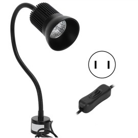 7W LED Work Light Magnetic Base Flexible Gooseneck Sewing Machine Lamp for CNC Machine ToolUS Plug 110‑220V