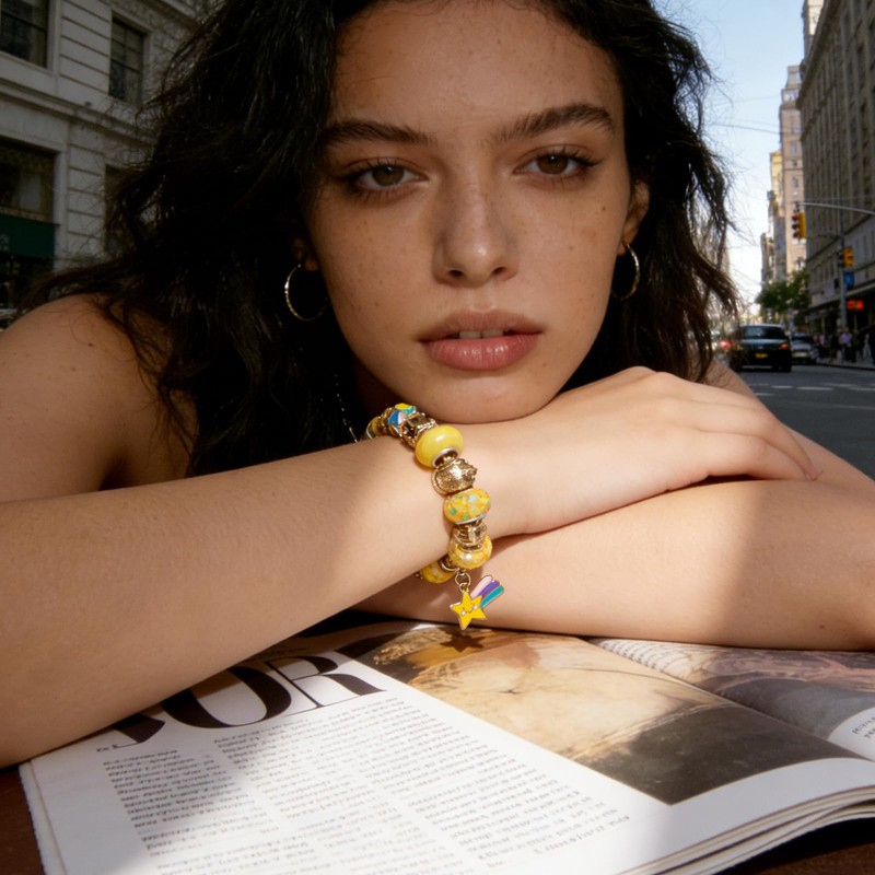8 Pcs Snake Charm Bracelet Chain Expandable Elastic Charm Bracelet