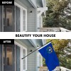 UD_G128 Combo Pack: 6 Ft Tangle Free Spinning Flagpole (Black)