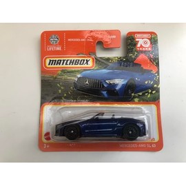 2023 Matchbox Mercedes-AMG SL 63 Metallic Blue 67/100 (Short Card) HLD46