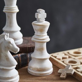 Colonial Tin Works Chess Sculpture King, 10-inch Height, Resin, Home, Home Décor