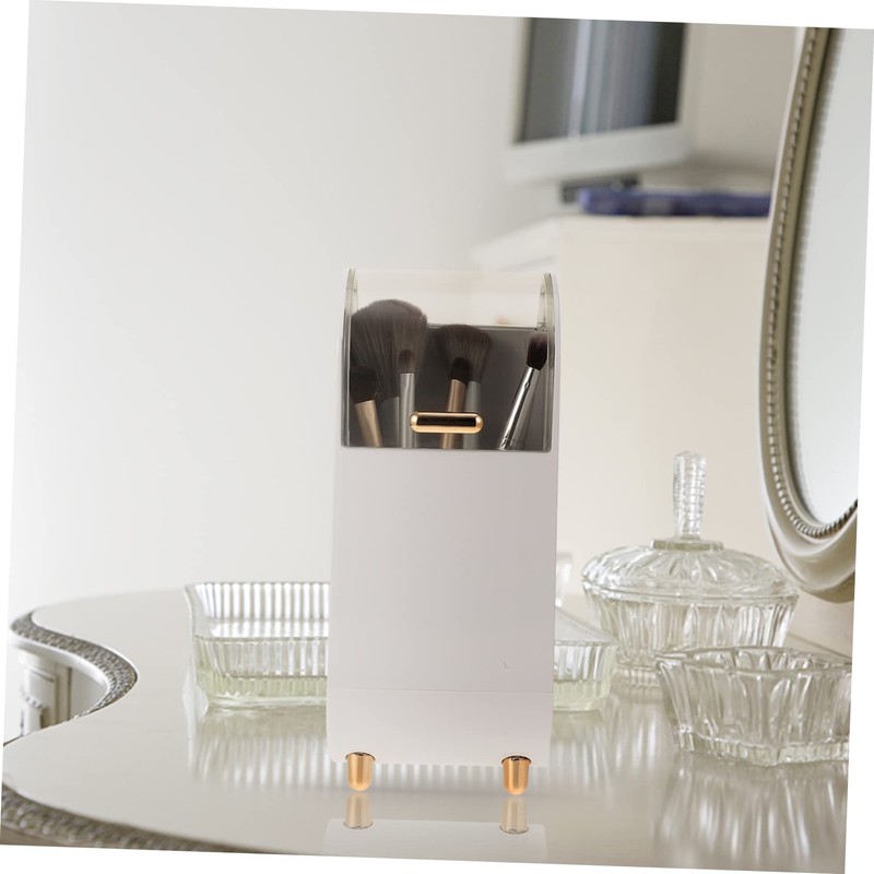 OHPHCALL 1pc Transparent Makeup Brush Storage Container Stylish and Compact